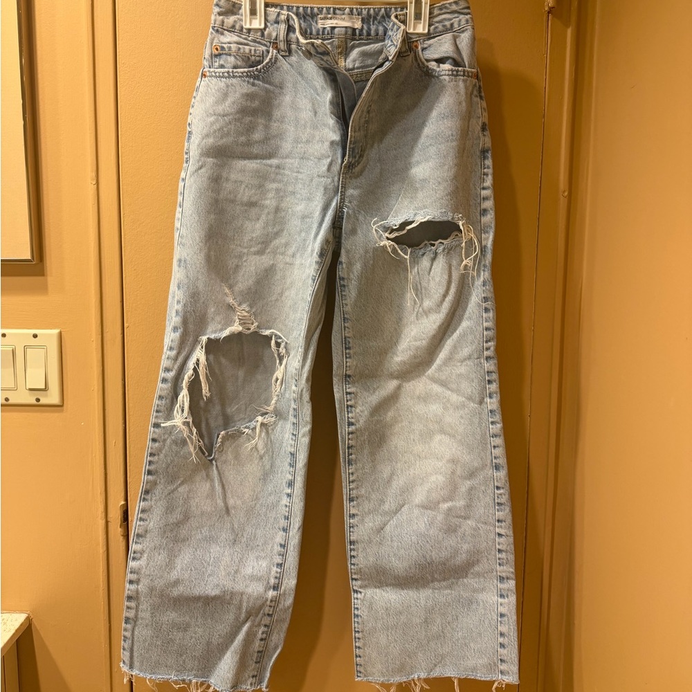 Garage Distressed Light Blue Jeans
